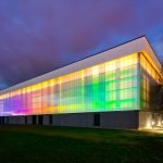 University of Hull - Sports Hall at night